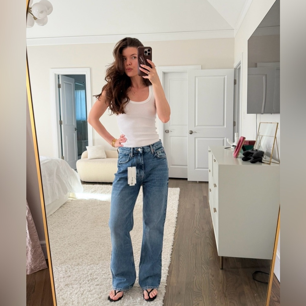 Zara Bootcut Blue Denim Jeans - Picture 2 of 6